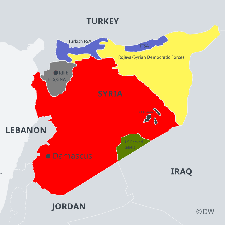 Recent-map-of-syria - Just World Educational