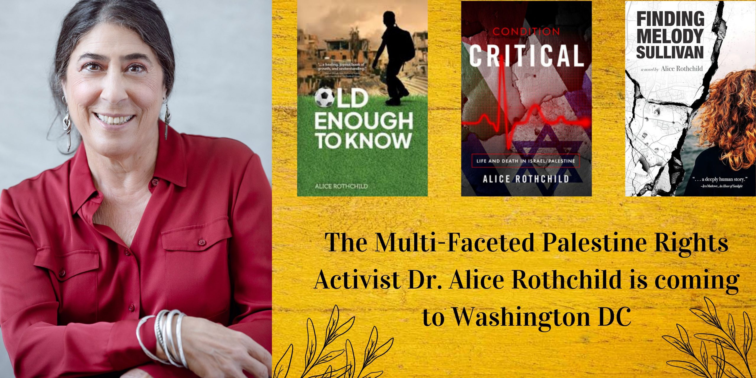 Coming soon to Washington DC: Dr. Alice Rothchild